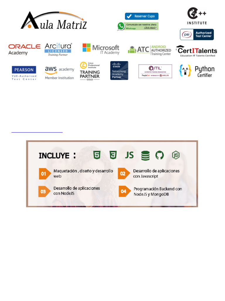 Capacitacion Programa Para Desarrollo Web Fullstack (Orientado a ...