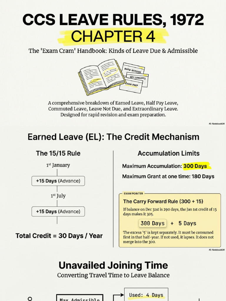 CCS Leave Rules Exam Cram | PDF