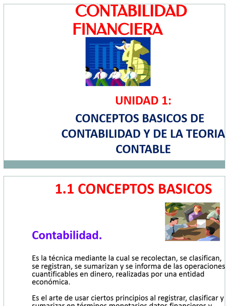 Unidad I Conceptos Generales de La Contabilidad y La Teor-A Contable v2 ...