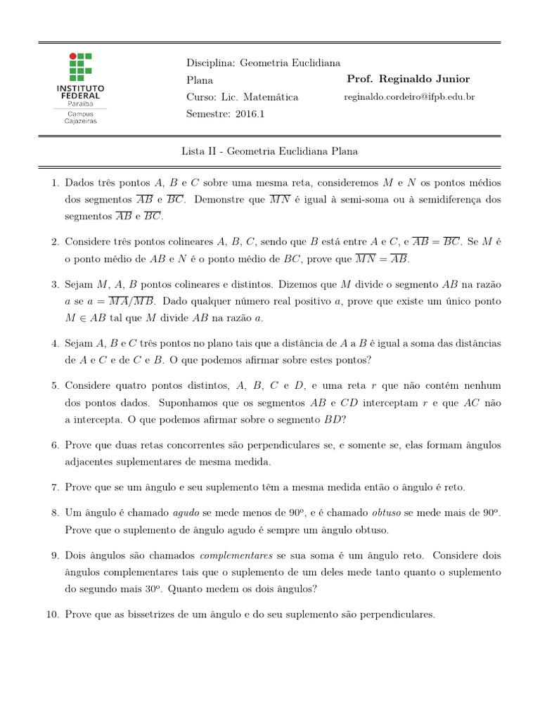 Lista 2 | PDF