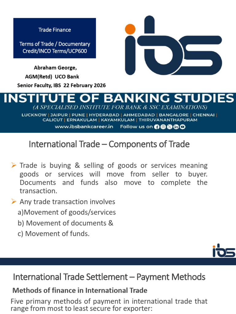 Terms of Trade & Doc. Credit INCO Terms | PDF | Letter Of Credit ...