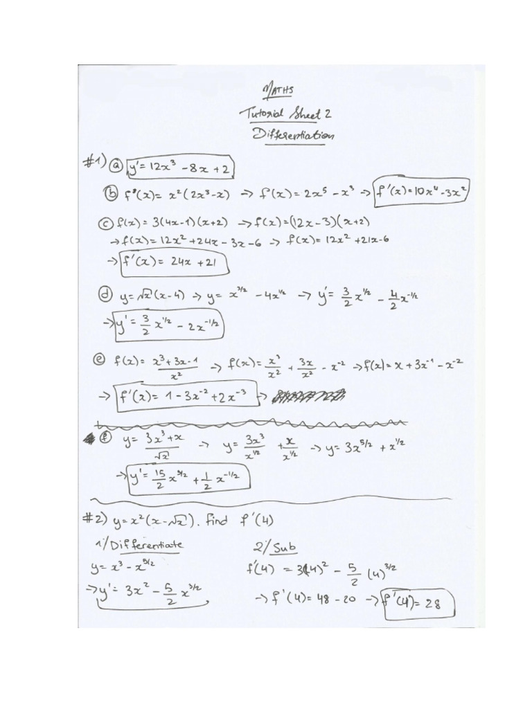 Tutorial+Sheet+2+ +answers | PDF