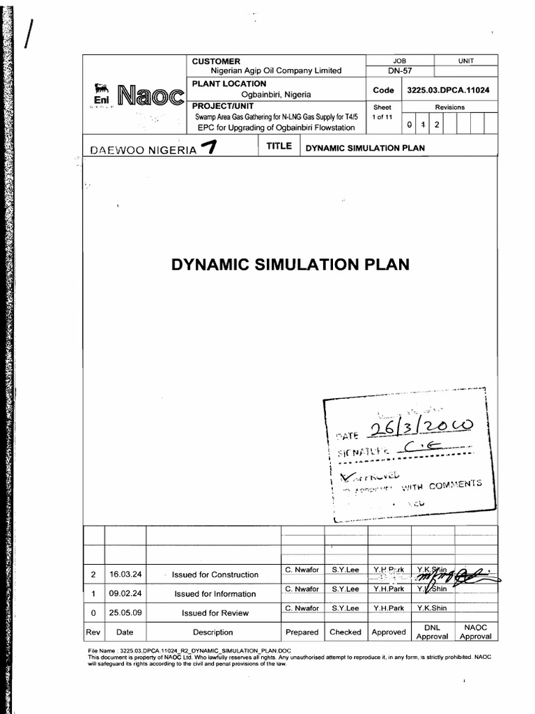Dynamic Simulation Plan | PDF | Simulation | Valve