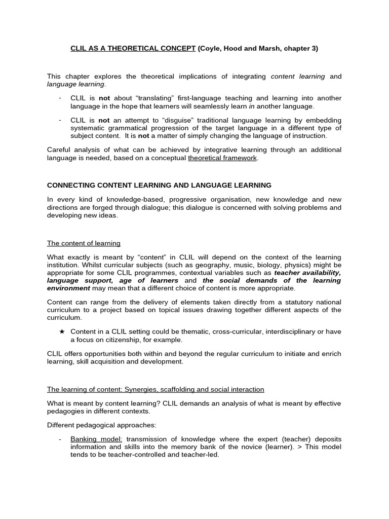 Clil 3 | PDF | Learning | Cognition