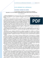 Rapport de la commission de contrôle de la campagne électorale 