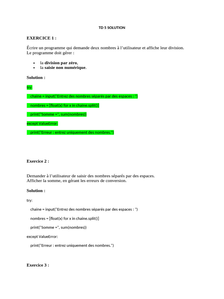 Td5 Solution | PDF