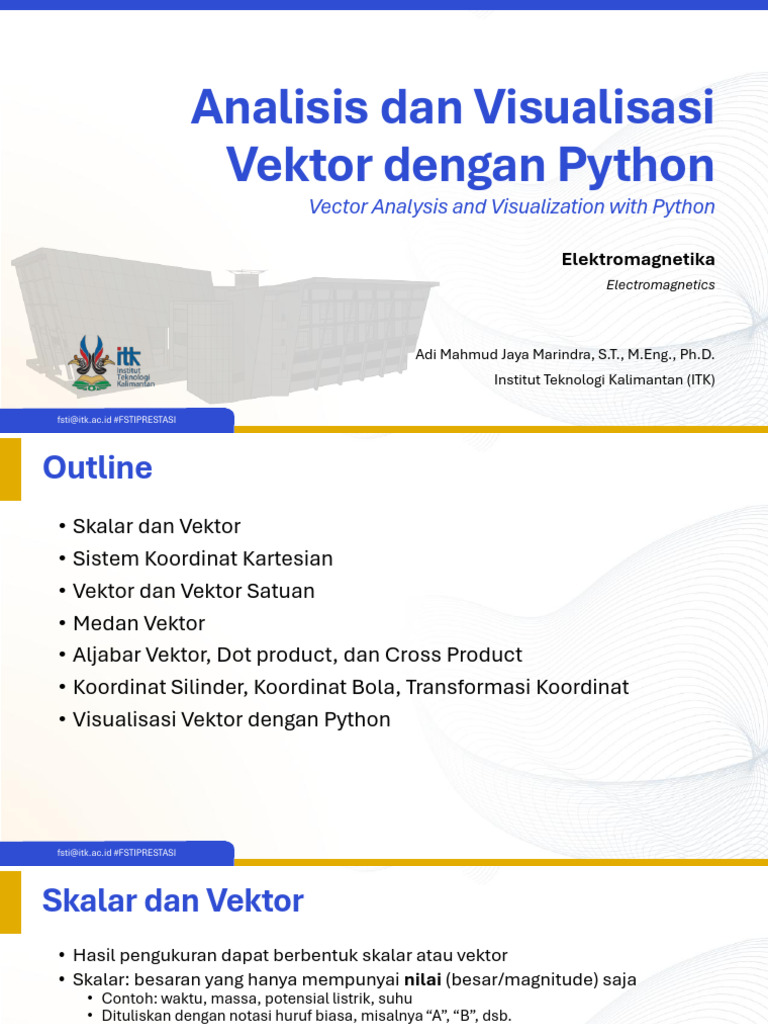 Analisis Dan Visualisasi Vektor Dengan Python | PDF