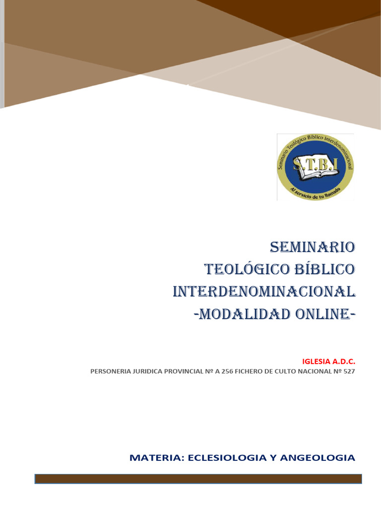 05 ECLESIOLOGIA Y ANGEOLOGIA | PDF | Iglesia cristiana | Cristo (título)