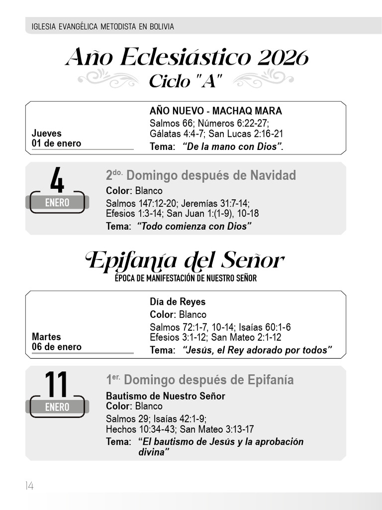 Calendario Liturgico 2026-2-1 | PDF | Pascua de Resurrección | Año ...