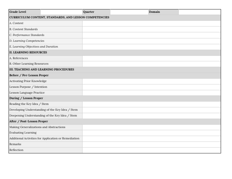 Lesson Plan Template | PDF