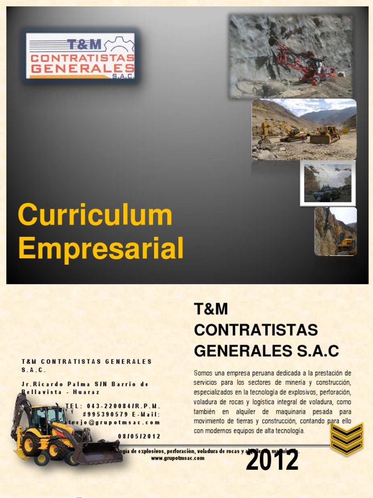 Curriculum T&M Contratistas Generales | PDF | Minería | Business