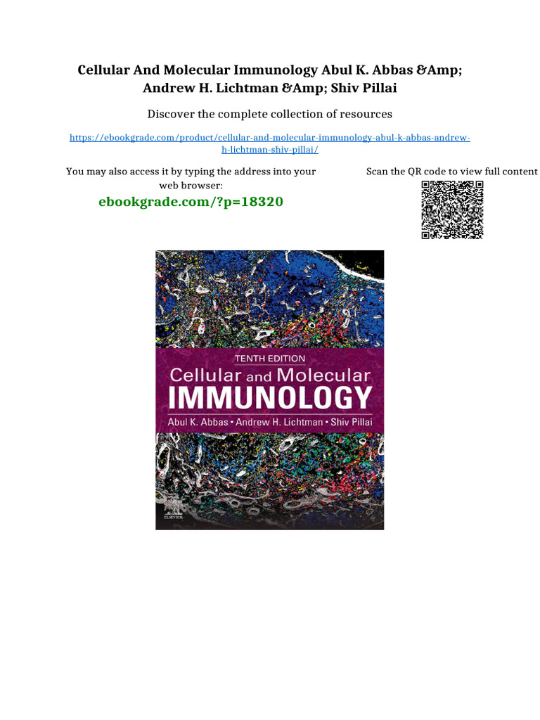 Cellular and Molecular Immunology Abul K. Abbas & Andrew H. Lichtman ...