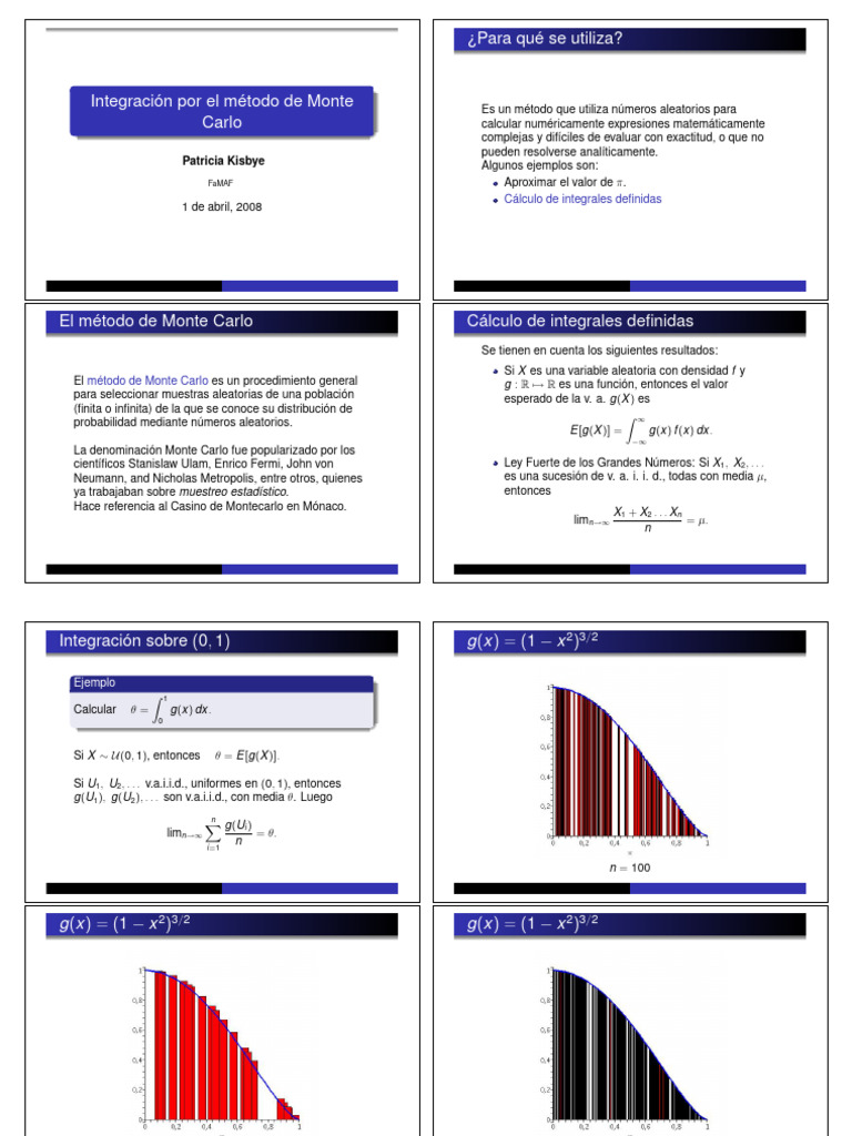 Clase Integracion | PDF | Método Monte Carlo | Integral