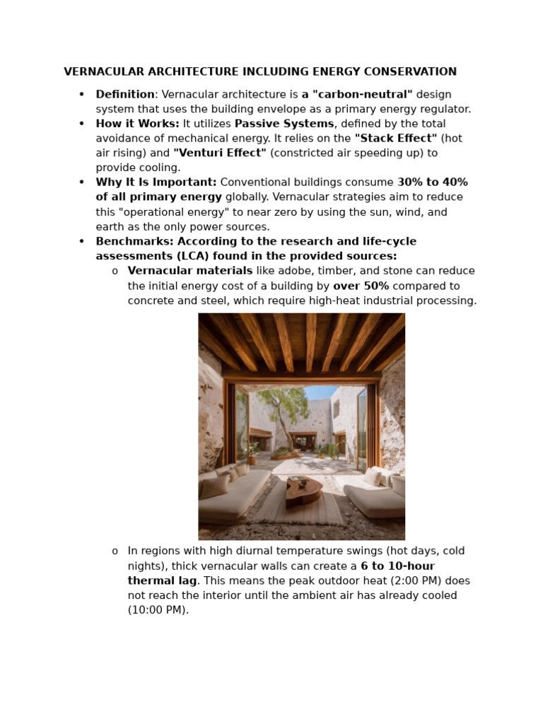 Vernacular Architecture Including Energy Conservation | PDF ...