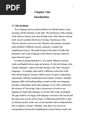 The Transference Of Divine Names Of Allah In The Glorious Qur n Into English Pdf Noun Part Of Speech