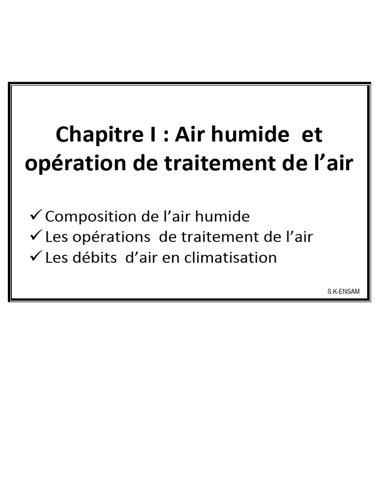 Air Humide - Chap 1 | PDF | Humidité | Atmosphère de la Terre