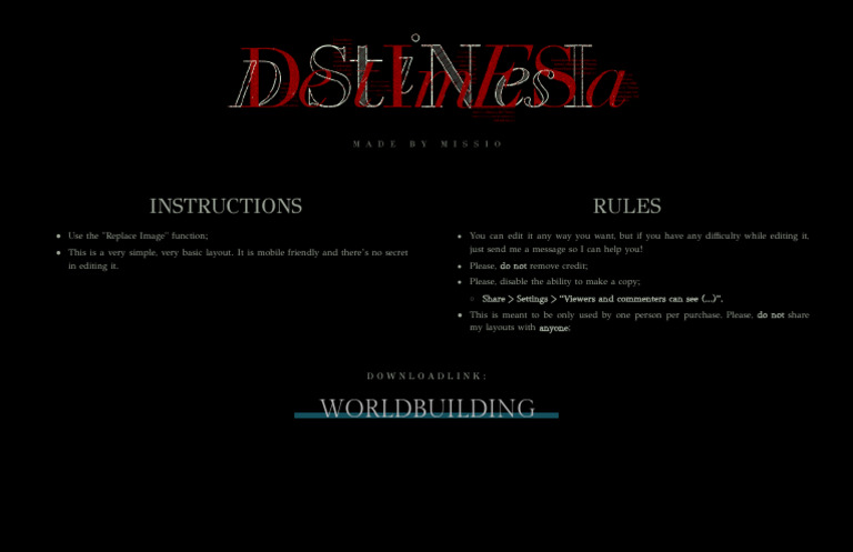 Worldbuilding Layout Instructions | PDF