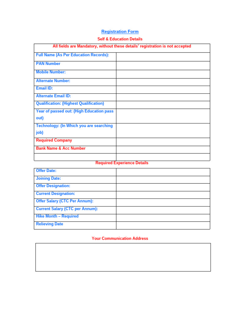 Registration | PDF