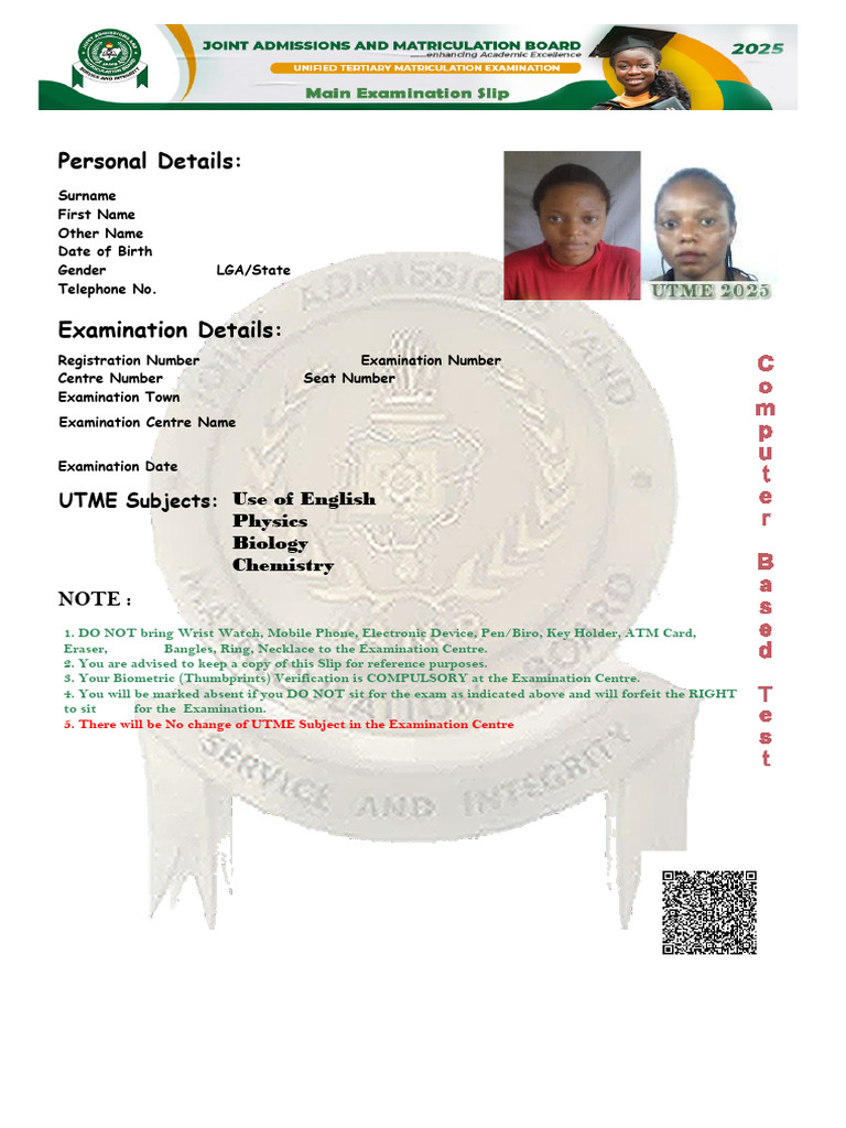 Personal Details:: Note | PDF