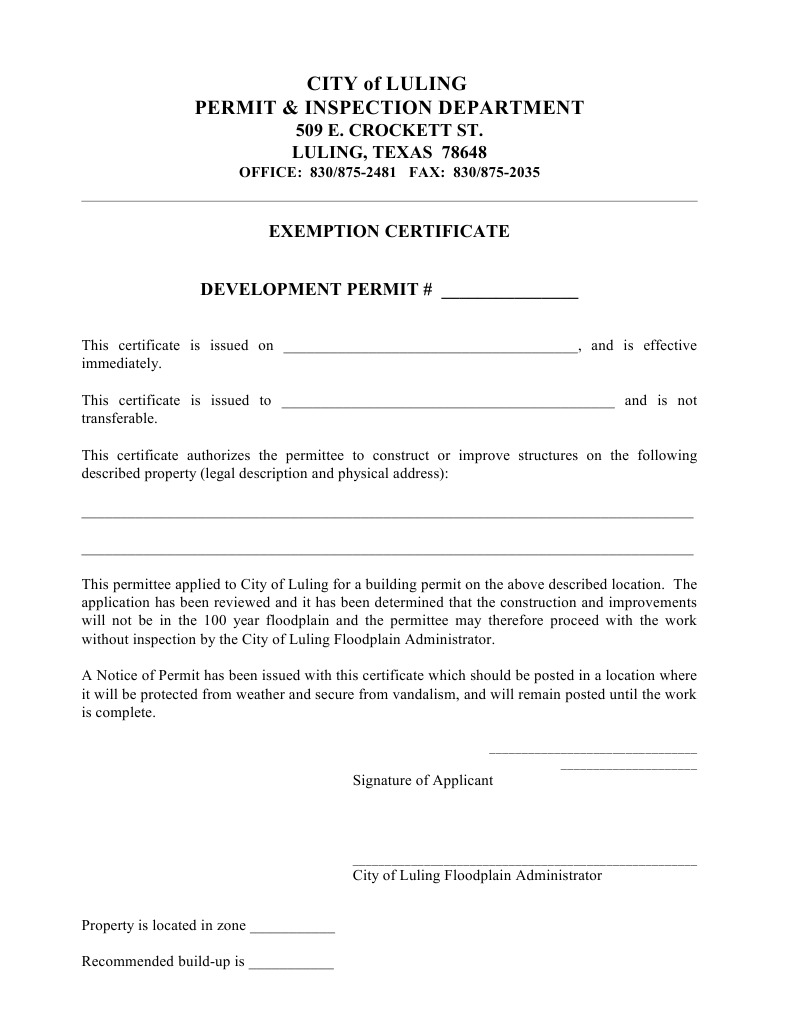 Development Permit Exemption | PDF | Technology & Engineering