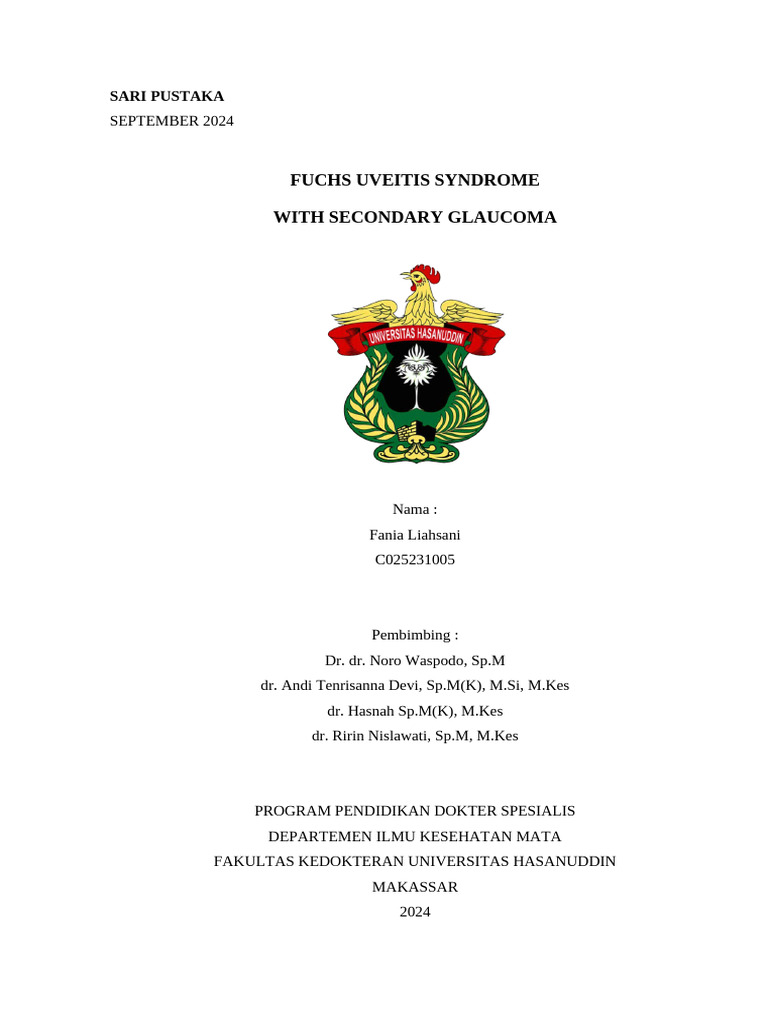 SARI PUSTAKA - Fuchs Uveitis Syndrome - Bismillah | PDF