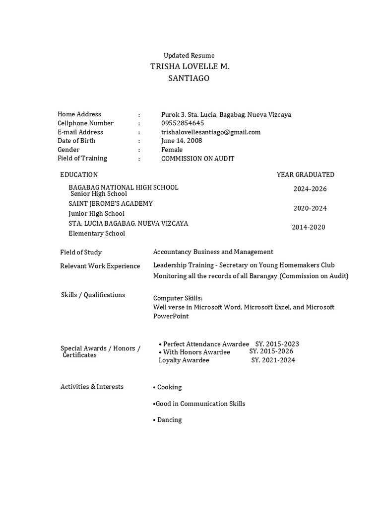 Work Immersion Portfolio Based On Deped PDF | PDF | Teachers | Business