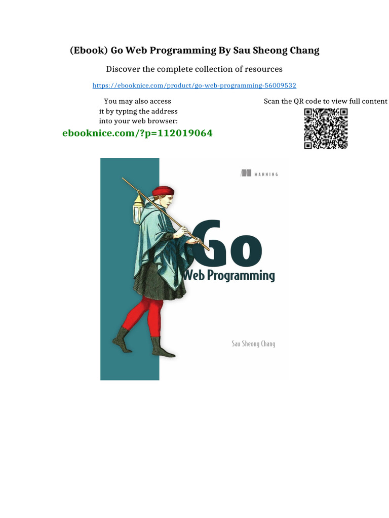 (Ebook) Go Web Programming by Sau Sheong Chang Updated 2025 | PDF