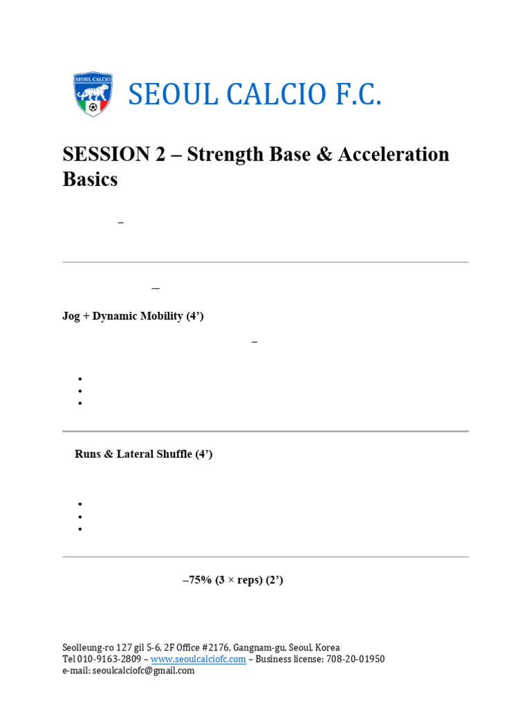 2026 01 12 Training | PDF | Foot | Hip