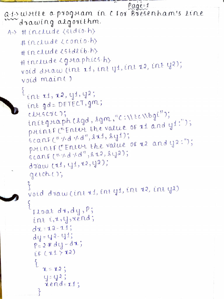 CG Record Complete | PDF | C++ | Computer Programming
