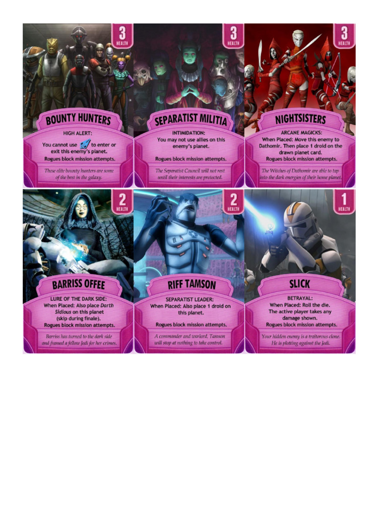 Dark Side Expansion Cards | PDF