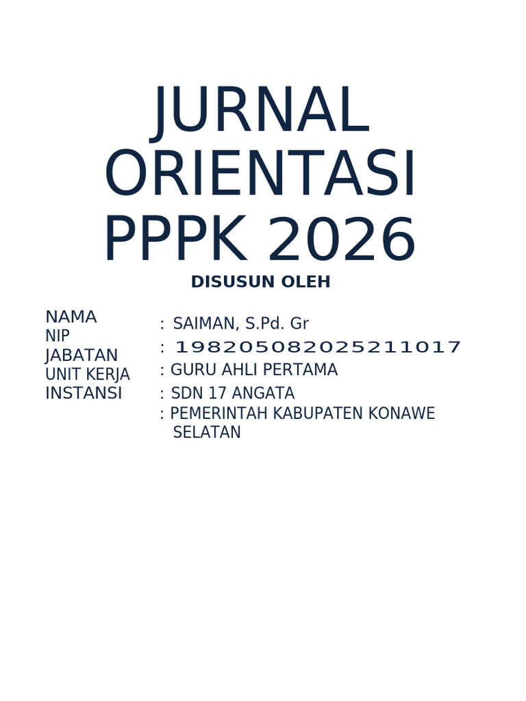 Jurnal Orientasi 2026 Saiman | PDF