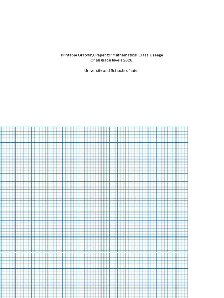 Printable Grahing Paper 2026 | PDF