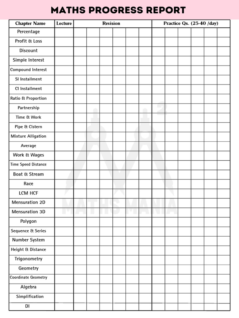 Maths + Reasoning Progress Report | PDF