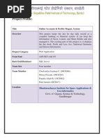 Project Profile:: Title Online Accounto & Profito Mngmt. System