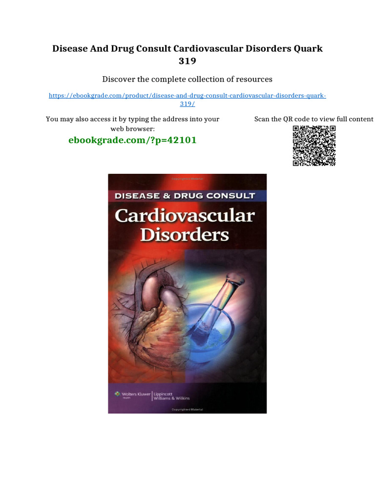 Disease and Drug Consult Cardiovascular Disorders Quark 319 Complete ...