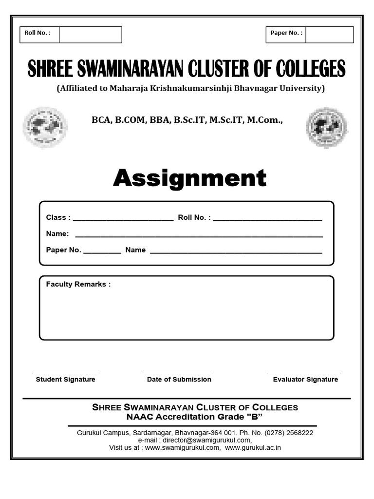 Assignment Title NEW-1 | PDF