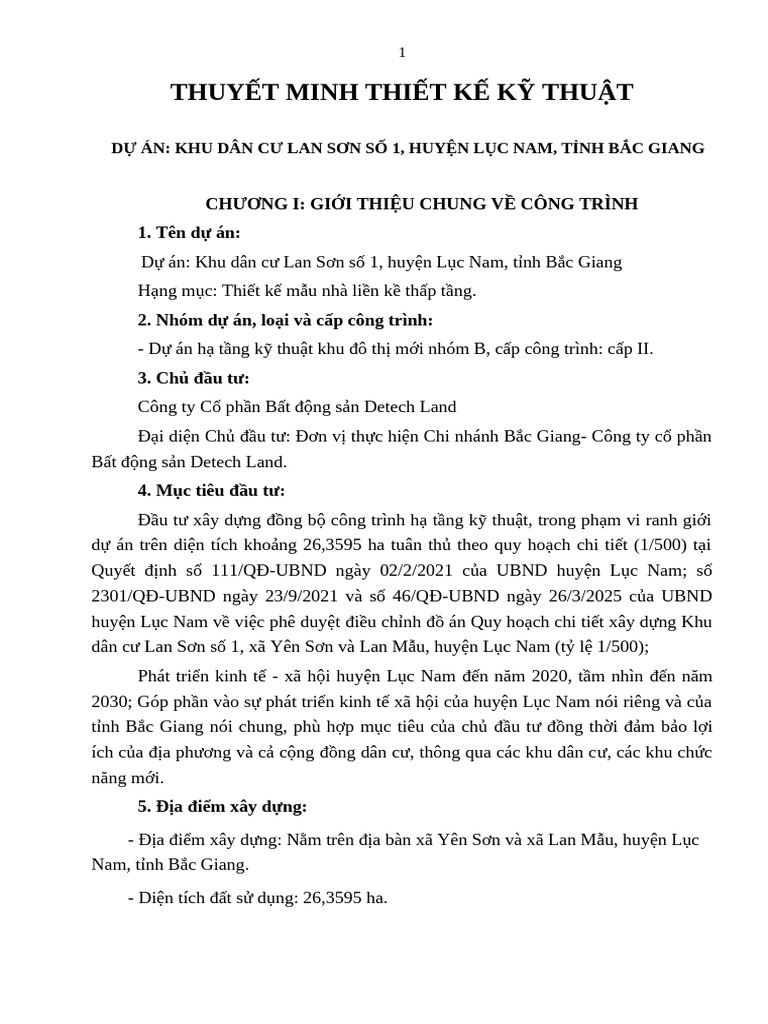 Thuyet Minh - Thiet Ke Nha Mau | PDF