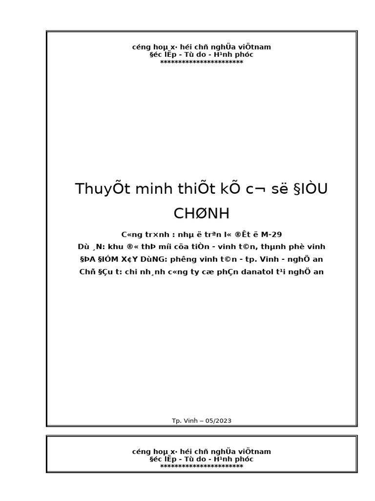 Thuyet Minh Thiet Ke Co So | PDF