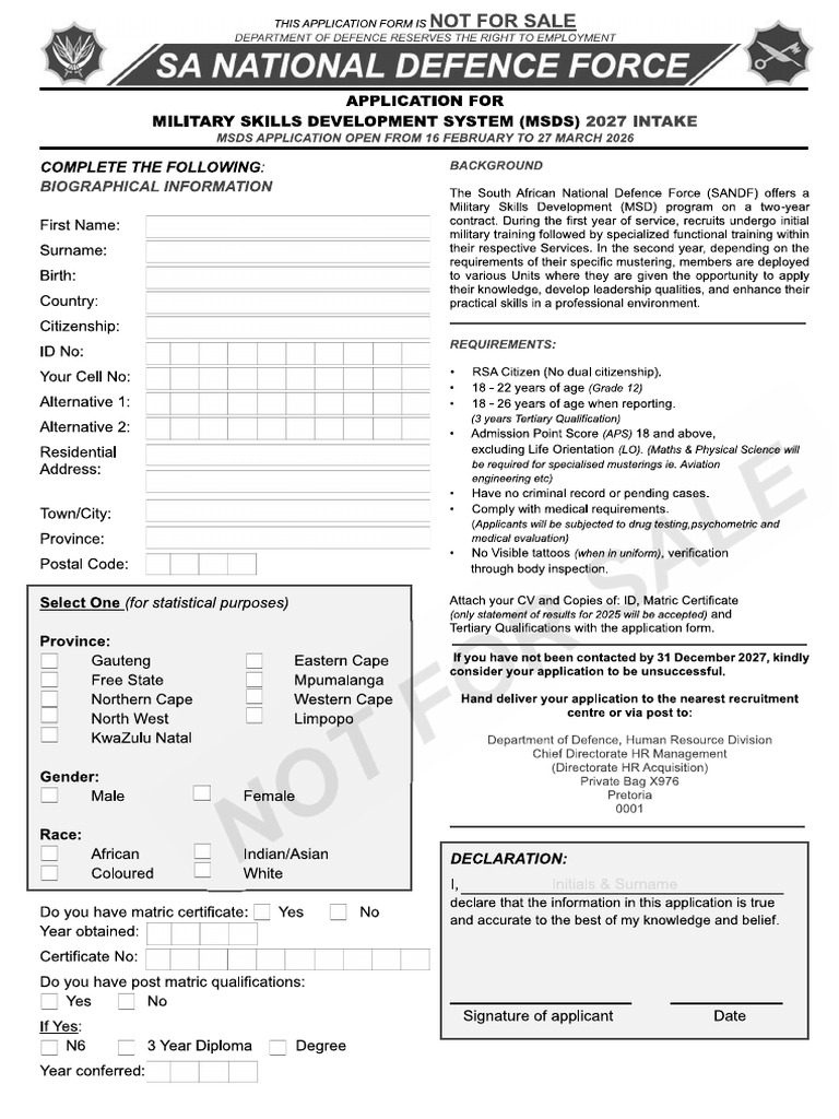 Sadf Form | PDF