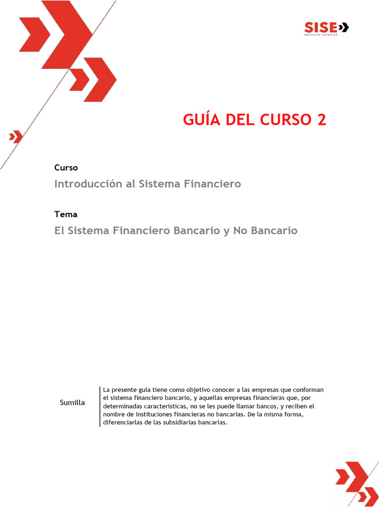 Guía 2 | PDF | Bancos | Sistema financiero