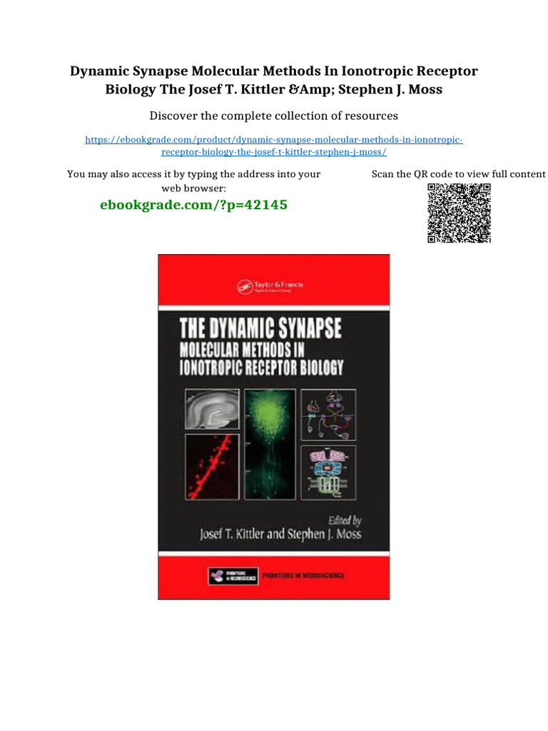 Dynamic Synapse Molecular Methods in Ionotropic Receptor Biology The ...