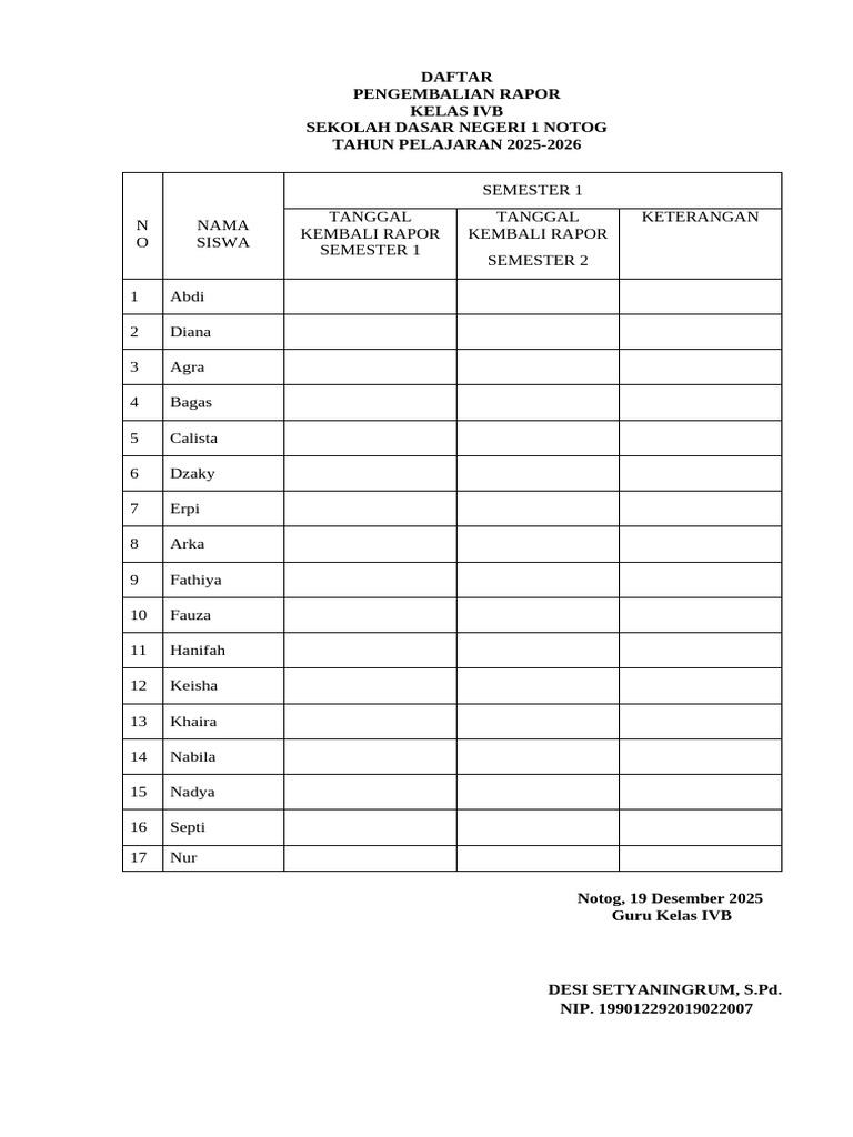 Buku Rapor | PDF