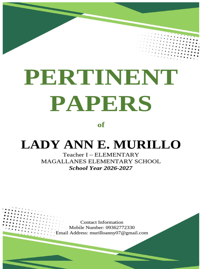Template For Pertinent Paper | PDF