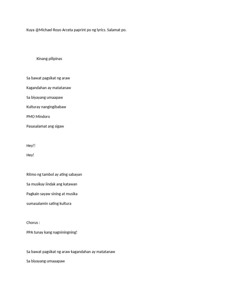 Kinang Pilipinas | PDF