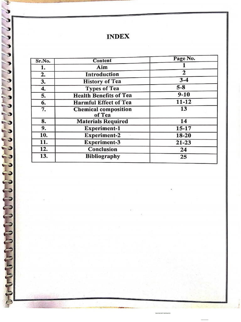 Acidity of Tea Samples Chemistry Project From Vasif Ali | PDF