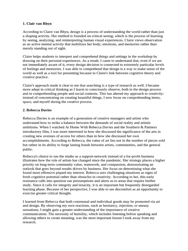 Designthinking Midterm | PDF | Experience | Creativity