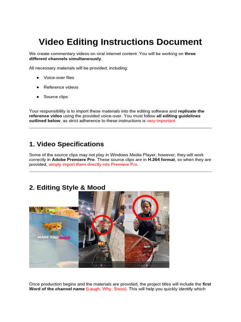 Editing Instructions | PDF | Editing | Computing