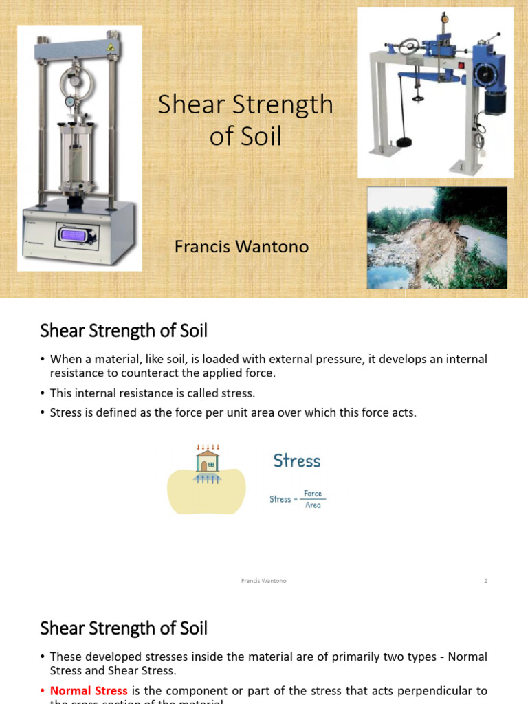Shear Strength of Soil | PDF | Strength Of Materials | Stress (Mechanics)