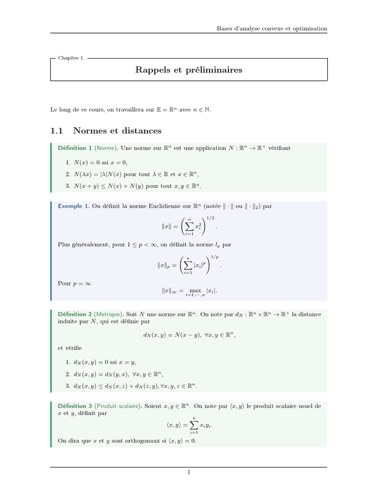 Chapitre 1 | PDF | Compacité (mathématiques) | Physique mathématique