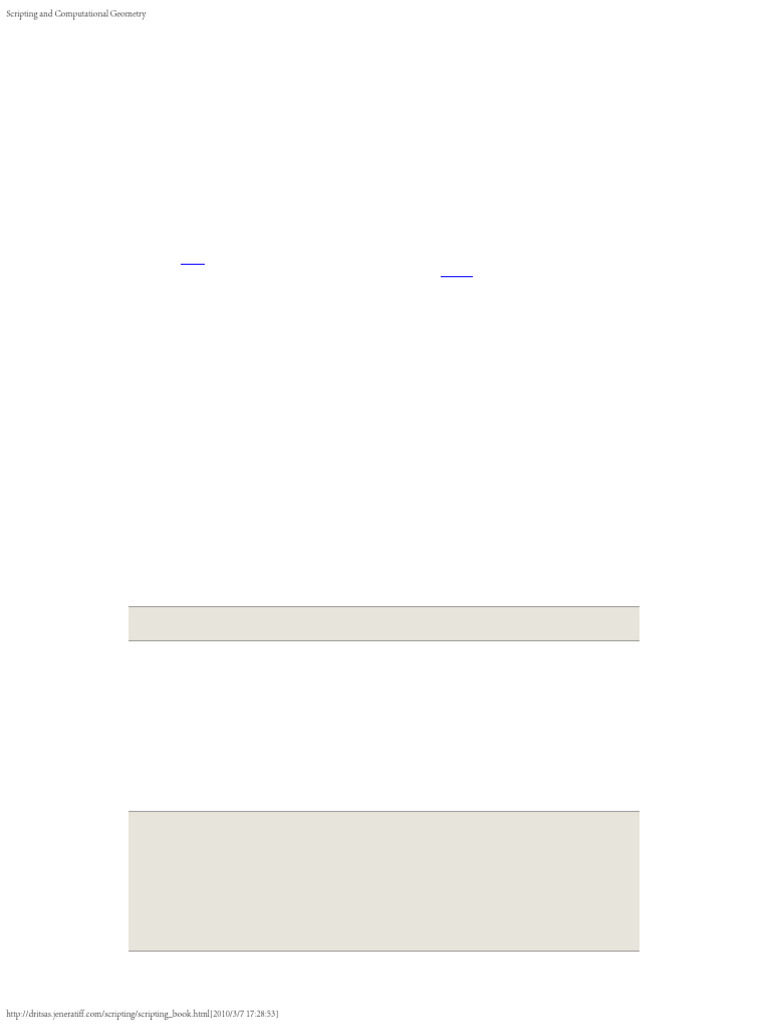 Scripting and Computational Geometry | PDF | Parameter (Computer ...